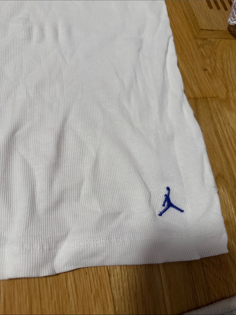 Jordan White Men Tank Top with Purple Jumpman